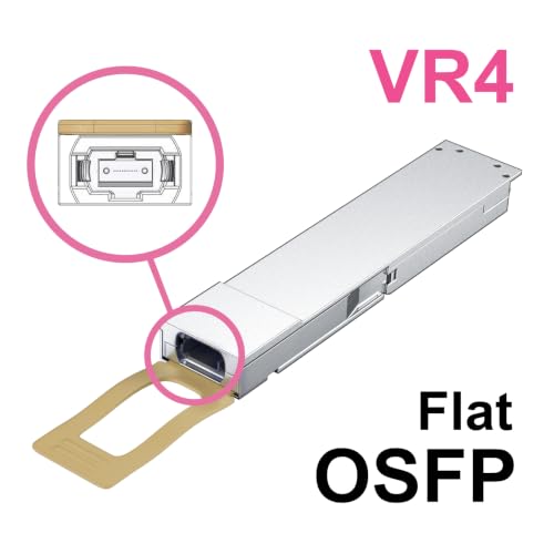 Image of 10Gtek OSFP 400G Flat-top MMA4Z00-NS400 (50m), Compatible for NVIDIA, multimode transceiver, up to 50-Meter@ OM4 MMF, MPO-12 /APC Interface