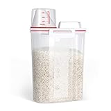TBMax Rice Storage Bin Cereal Containers Dispenser with BPA Free Plastic + Airtight Design +...