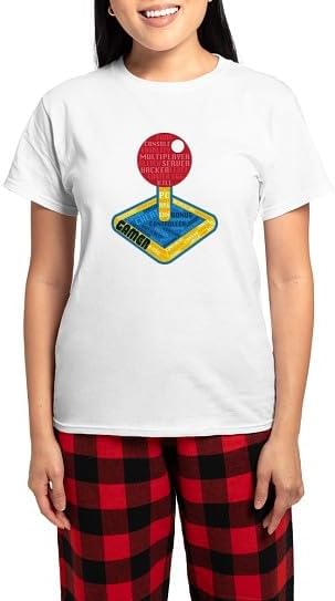 CafePress Gamer Joystick Women's Light Pajamas Women's Novelty Cotton Pajama Set, Comfortable PJ Sleepwear