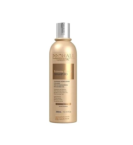 Prohall Cosmetic Extreme Repair Shampoo for Dry Damaged Hair Repair - Champú para tratamiento capilar para cabello tratado químicamente - Champú