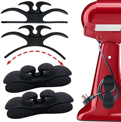 4 Pcs Cord Organizer for Kitchen Appliances Bendable Cord Wrapper for Cord Arrangement of Home Mixer, Blender, Coffee Maker, Air Fryer, Bread Maker Cord Holder
