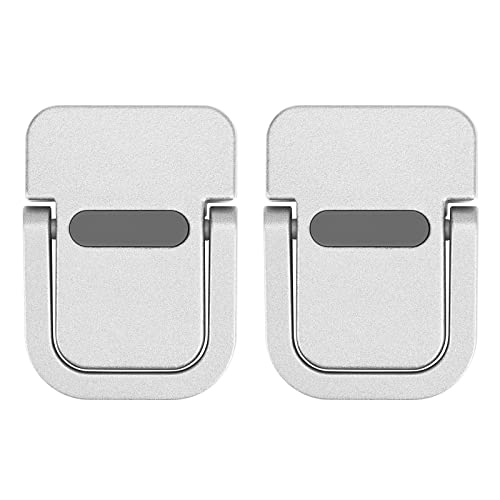 Bidponds 2 soportes invisibles portátiles para laptop, mini elevadores de pies de aluminio para laptop, elevador de refrigeración plegable autoadhesivo, soporte para teclado de computadora, adecuado