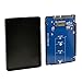 cablecc B+M Key Socket 2 M.2 NGFF (SATA) SSD to 2.5 SATA Adapter Card Adapter with Black Metal Case