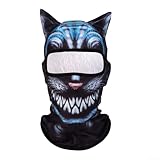 Pumixiy Funda de protección solar con diseño de estampado animal, polaina multifuncional UV para cara y cuello para deportes al aire libre, transpirable, unisex, para senderismo (DW229013 código medio