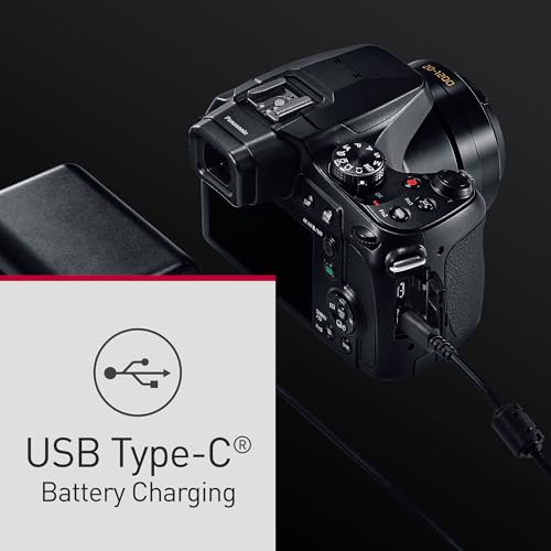 Panasonic LUMIX FZ80D Point and Shoot Digital Camera 4K Photo/Video Recording with Power Optical Image Stabilizer, Vlogging Camera with 60X Optical Zoom & 20-1200mm Wide-Angle Lens - DC-FZ80D