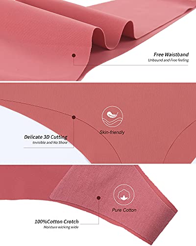 Image of DEANGELMON Seamless Thongs for Women No Show Thong Underwear Women Comfortable Multiple Pack