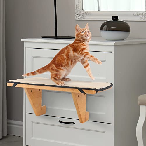 Hooxincci Cat Window Perch, Wall Mount Cat Window Hammock For Indoor Cats, Durable Sturdy Natural Bamboo Cat Window Seat, Fit Window Sills With Gaps #TOP6