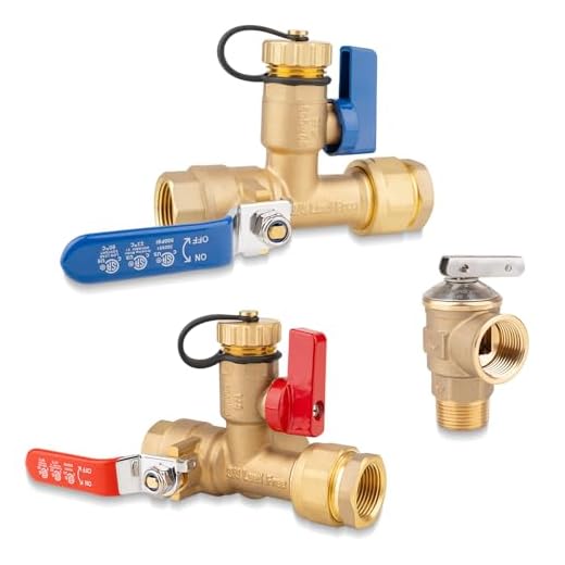 Tankless Water Heater Valve Kit with Relief Valve