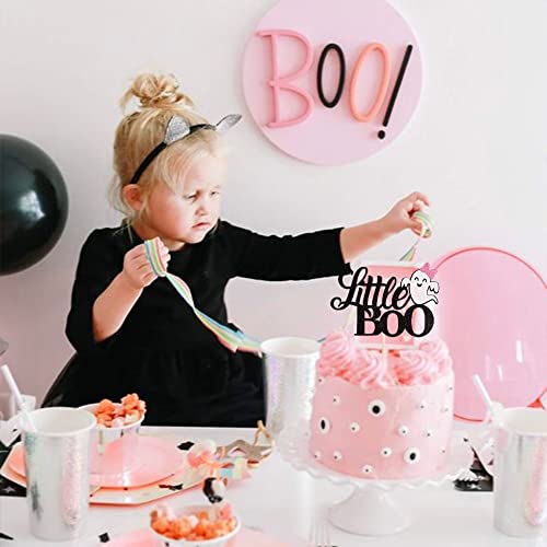 1 pezzo Little Boo Halloween Cake Topper Glitter