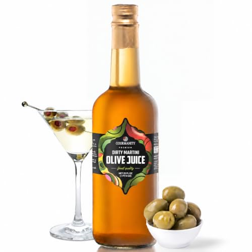 Gourmanity Olive Juice for Dirty Martinis 25oz Non-GMO Olive Brine Mixer