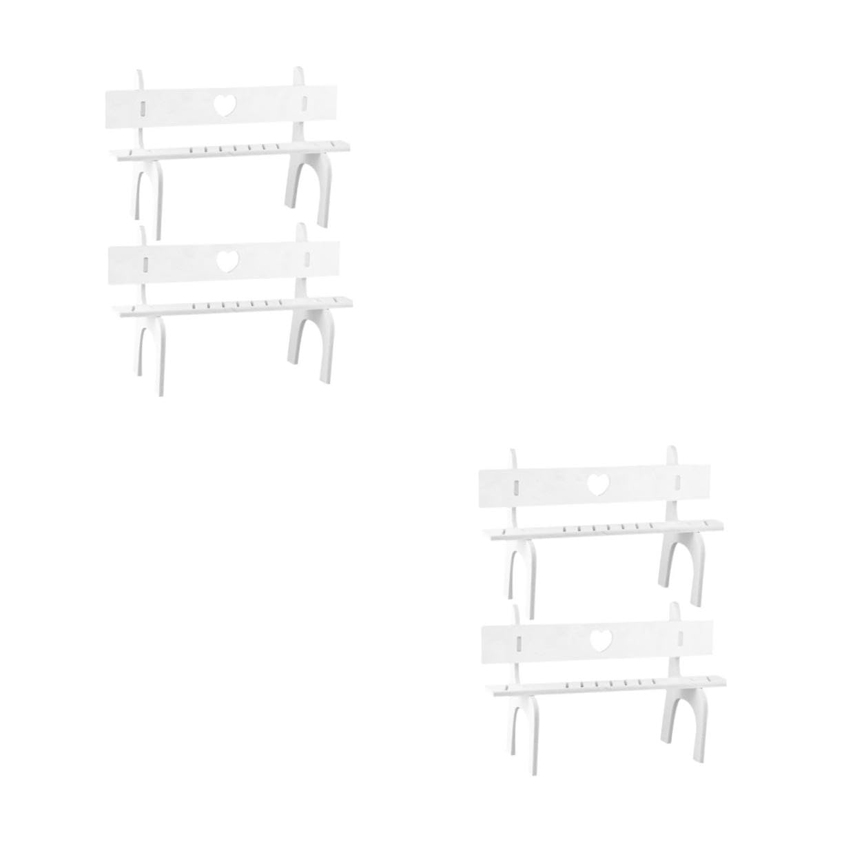 SUPVOX 2 Sets Mini Dollhouse Stool Long Leg Dolls Chairs DIY Assembly for Sitting Doll Racks