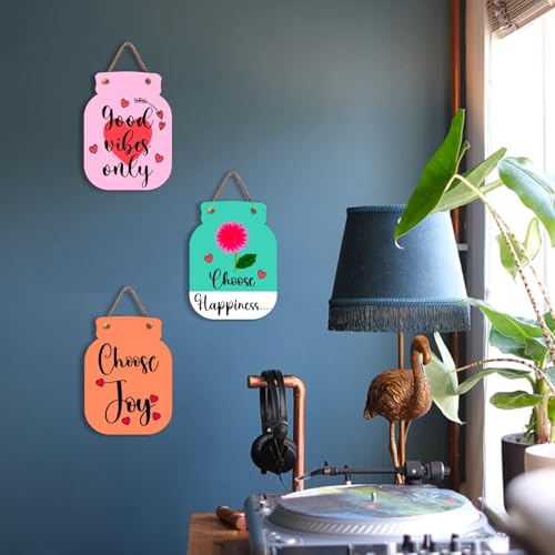 Image of Zesta Wooden Wall Hanging Decorative Items /Hanging Home Wall Decor Items /MDF Decoration Items for Home /Cute Wall Art For Living Room /Home Decor Items Living Room (JAR-03)