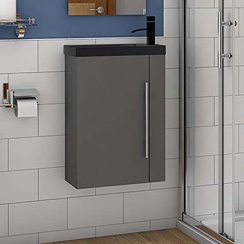 Badmöbel Set 45 cm Waschbecken mit Unterschrank Waschtisch Gäste WC kleinmöbel...