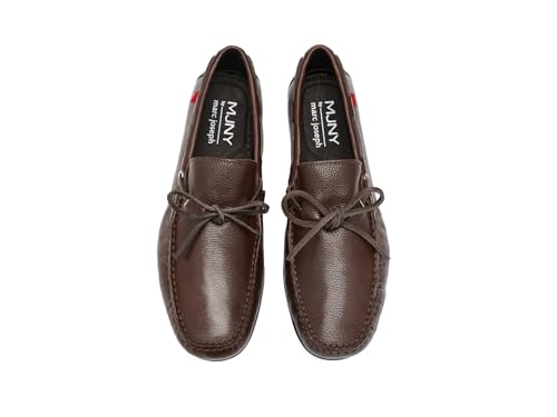 Image of Men's Genuine Leather Casual Slip on Tie-Bow Loafers