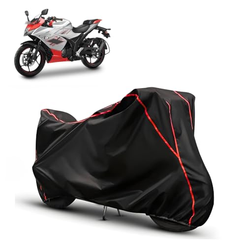Image of Water Resistant Bike Cover for Suzuki Gixxer SF 150 | All Weather, UV Heat Resistant, Dustproof, Triple Stitched, Windproof Elastic Bottom