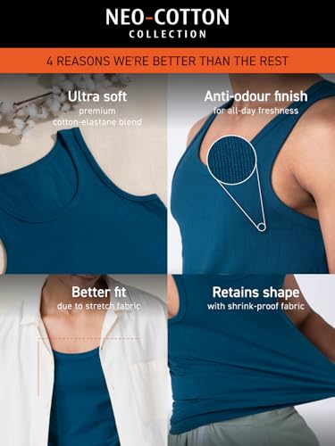 Image of DAMENSCH Anti-Bacterial Anti Odour Soft Pinstripe Cotton Vest