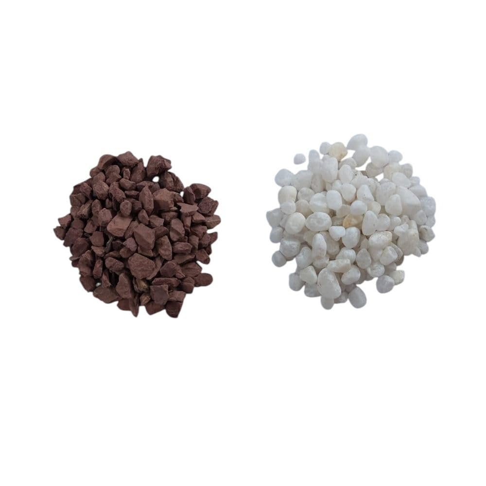 Rockora Red & White Decorative Pebble Stones – 2-Pack (0.5 kg Each) Natural Polished Pebbles for Garden, Plant Pot, Succulent Arrangement, Aquarium & Home Décor-image-24