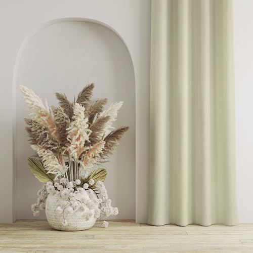 Image of LaVichitra 1 Piece Solid Premium Blackout Curtain - Thermal Insulated, 3 Layered, 100% Opaque Door Curtain - 7 feet, Ecru
