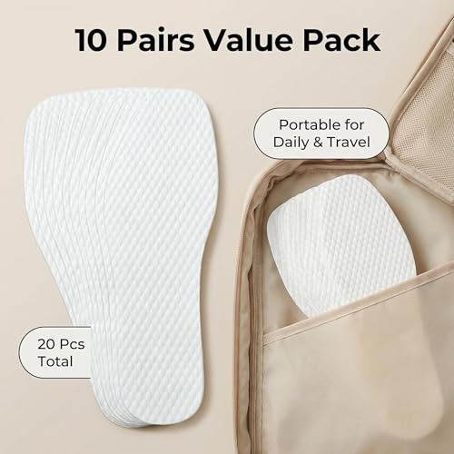 10 pares plantillas desechables transpirables mujer 24 cm miniatura 6