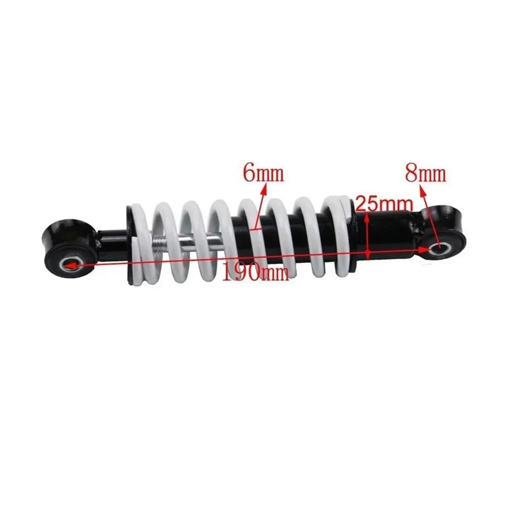 Amortisseur arrière Moto 2 Pièces Moto 190mm 7.5 "Amortisseur Ressort Fourche Arrière Suspension pour Mini Moto Pit Quad Go Kart