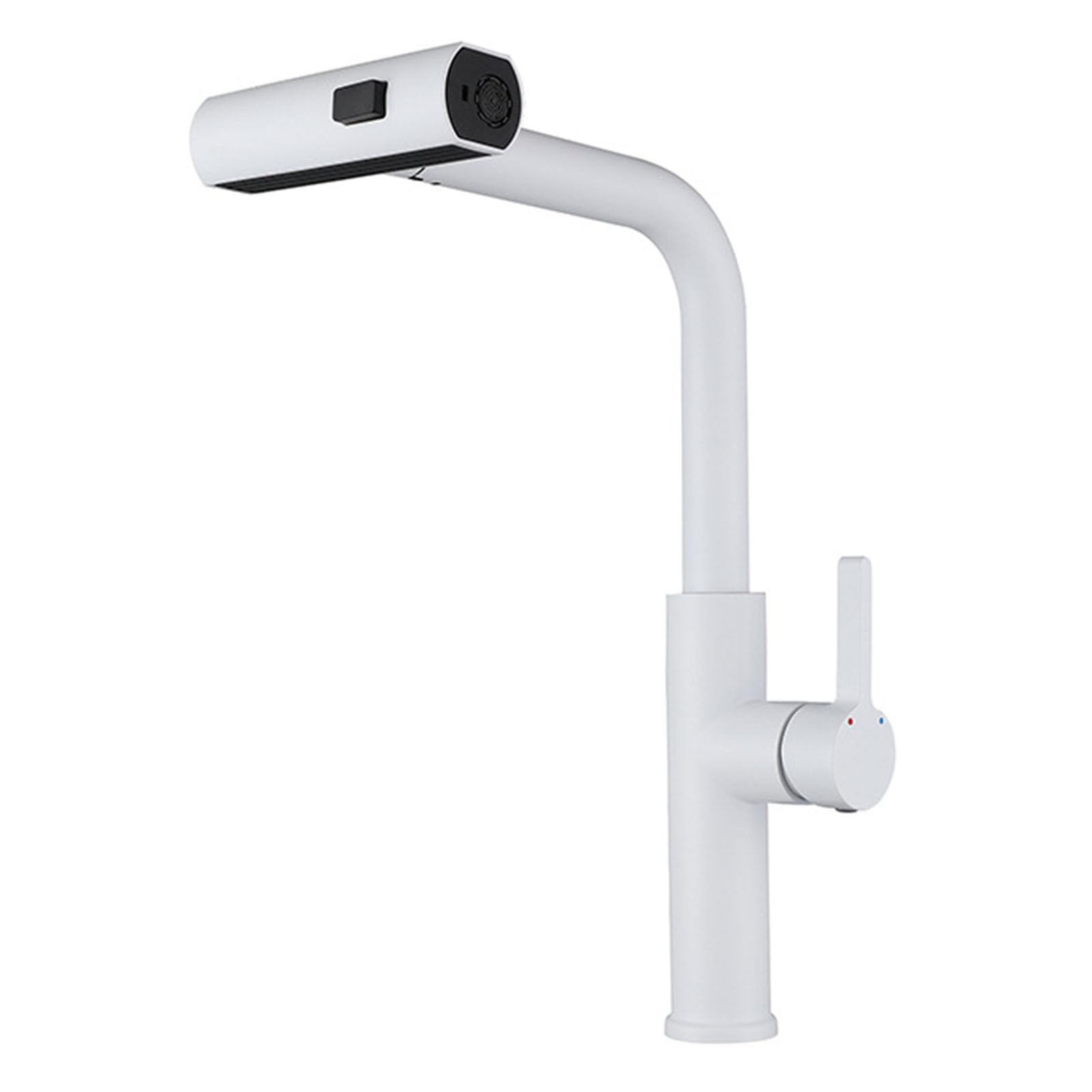 Grifo de cocina extraíble de acero inoxidable 304 con 3 modos de pulverización, giratorio de 360°, mezclador de una sola manija, grifo de fregadero de cascada para pistola de agua caliente y fría