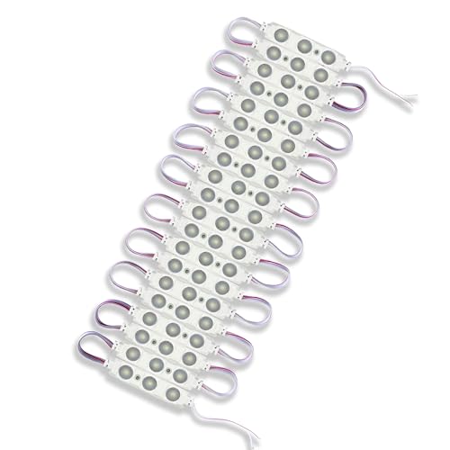 LEDSone Lot de 50 modules d'injection LED SMD IP65 étanches pour lettres et panneaux...