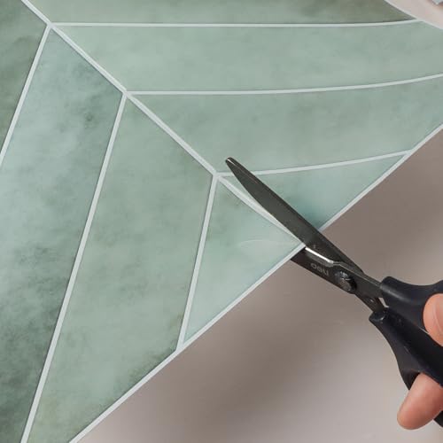 Image of Stick Tiles Peel and Stick Backsplash of 11.4 inch X 9 inch - 3D Adhesive Peel and Stick Wall Tile for Kitchen, Bathroom, Living Room, etc. (5, Mint Green)