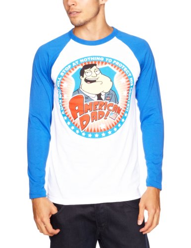 American Dad: Protect White & Royal Baseball (Felpa Unisex Tg. S) [Italia]