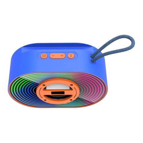 Yuecjian Outdoor Lautsprecher Kabellos | Tragbarer Coole Gadgets Lautsprecher Mit Akku - Kabelloser Lautsprecher Mit Farbiger LED-Beleuchtung, Trageriemen & Wiederaufladbarem Akku Für Reisen