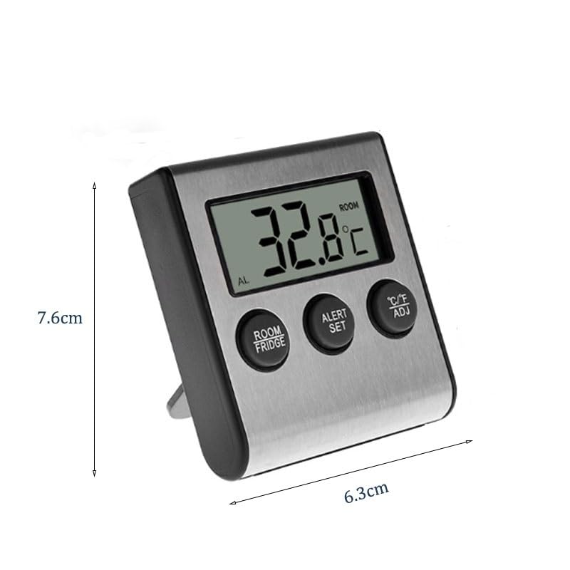 ABS Digital Refrigerator Thermometer Wired Household Kitchen Refrigeration