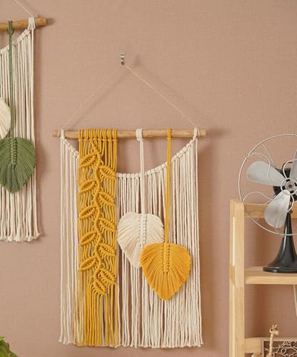 Daesar Tapiz para Colgar Madera con Borlas