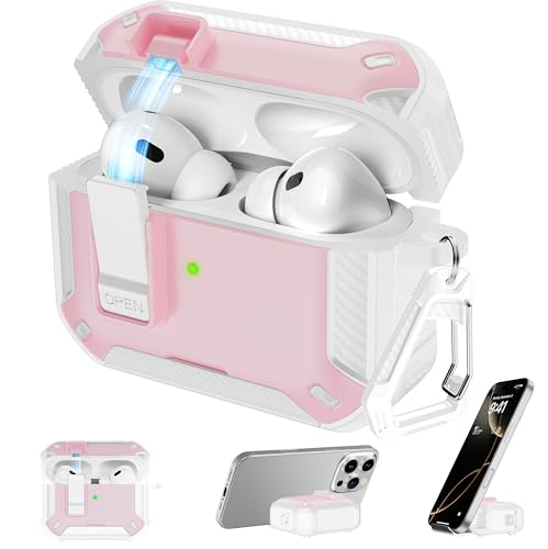 Image of RFUNGUANGO for AirPods Pro 2 Case, White Pink