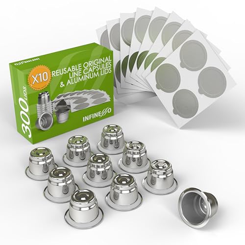 10pcs Reusable Capsules for Nespresso OriginalLine...