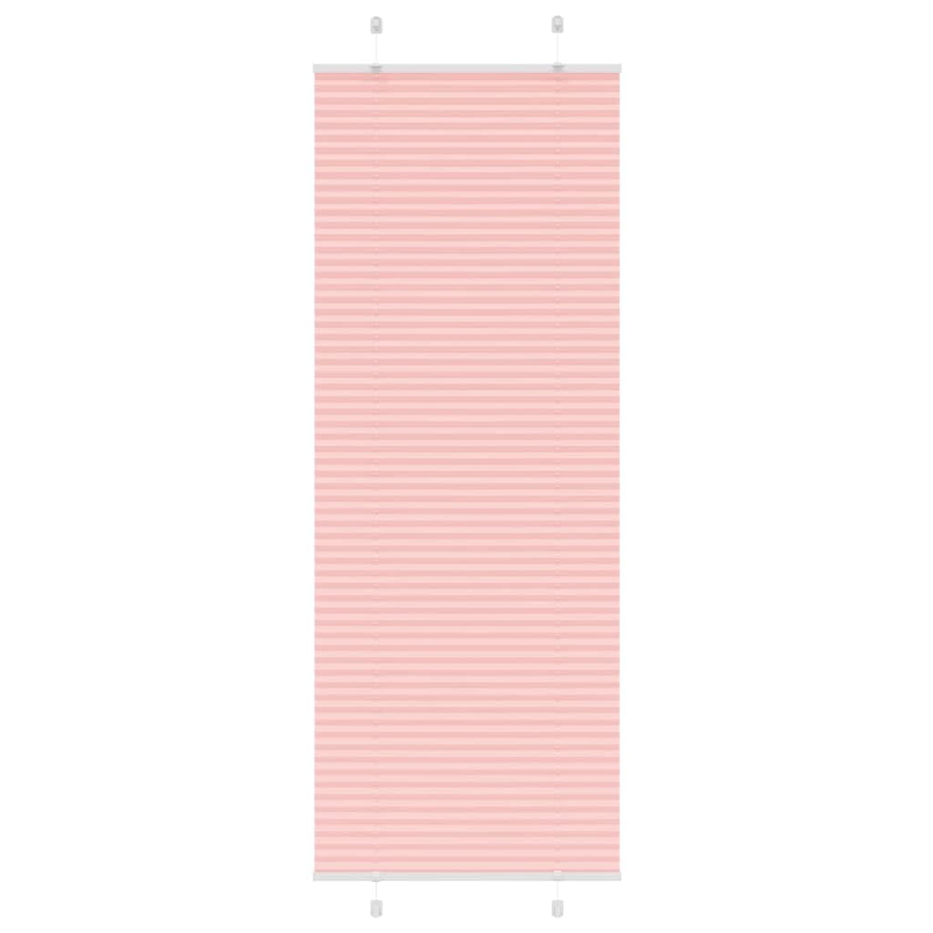 Store plissé zébré rose 75x200 cm pour fenêtre et intérieur
