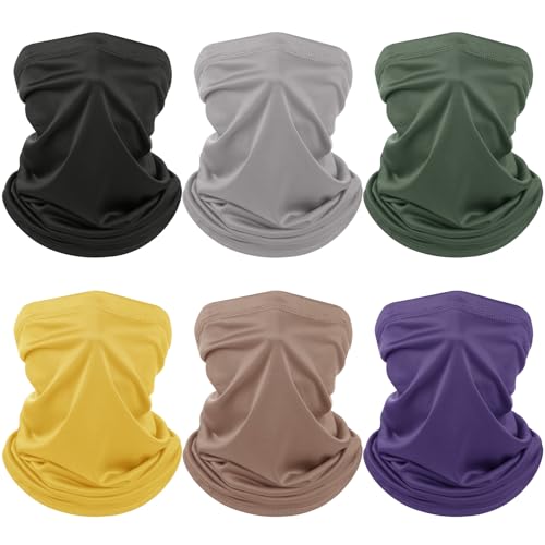 Image of Geyoga 6 /9 Pcs Summer UV Protection Cooling Neck Gaiter Scarf Face Clothing Neck Gaiter Mask Sunscreen Breathable Bandana