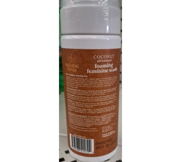 Natural Sense Coconut Foaming Feminine Wash, pH Balanced, 4 fl oz