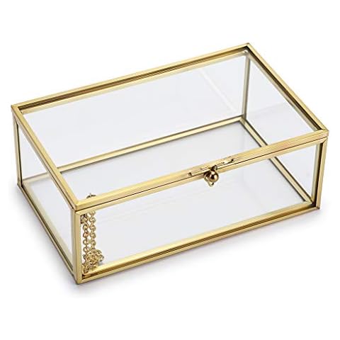 Hipiwe Vintage Glass Keepsake Box Cover
