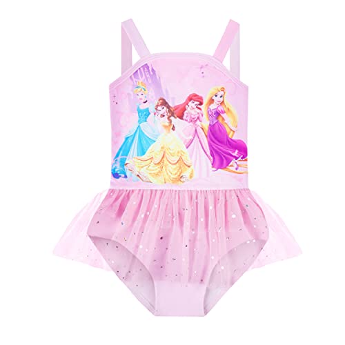 DJYLBV Toddler Girls Princess One Piece Swimsuits Kids Swimwear Toddler Swimming Bathing Suit Bikini Tankini Set Beach Holiday Summer Lightpink