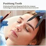 Charme Princesse Eyebrow Ruler Stainless Steel Tattoo Eyebrow Stencil Ruler Three-Point Positioning Permanent Eyebrow Makeup Measuring Symmetrical tool(Black) LB000249-1 - Image 2