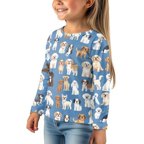 WELLFLYHOM Long Sleeve Shirt 3-16T Kids Casual T-Shirt Pullover Tops Athletic Tees Fall Outfits for Boys Girls4