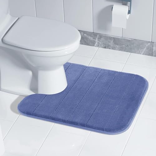 image for Yimobra Memory Foam Toilet Bath Mat U-Shaped, Soft and Comfortable, Su