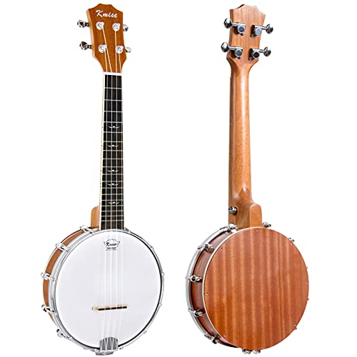 Image of Kmise Banjo Ukulele 4 String Banjo lele Ukelele Uke Concert 23 Inch Size Maple Wood (Fly Bird)