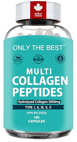 Premium Multi Collagen Peptides Capsules 3000mg -...