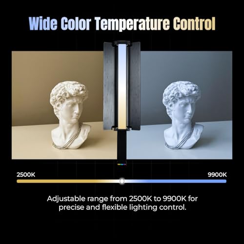 Image of HIFFIN HF-1000 60W RGB LED Stick Light with Grid & Soft Diffuser, 2500K-9900K Adjustable CCT, CRI95+, 24 Effects, 18700Lux@0.5m, App Control, 5200mAh Battery for Photo Video Shooting Use for Creators