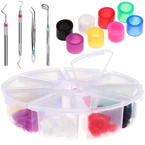 Dental Code Ring 160Pcs Non‑Toxic Silicone Dental Instrument Color Code Rings Hospital Orthodontic Code Rings Dental Clinic Orthodontic Accessory #TOP3