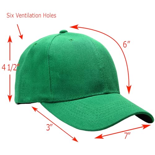 Image of Falari Wholesale Bulk Lot 12-Pack Baseball Cap Adjustable Size Plain Blank Solid Color