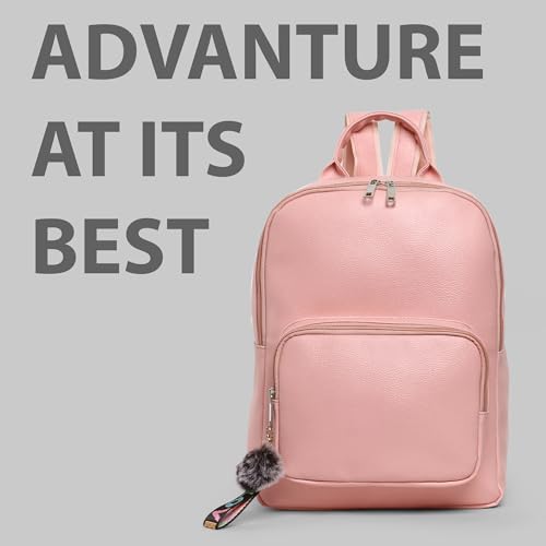 Image of Velouria Stylish Leather Backpack for Men & Women | Premium Small Bag with Front Pocket | Travel, Office & College Backpack | Trendy PU Leather Girls Bag