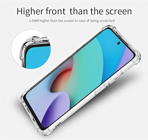 Image of BOXXO Flexible Back Cover for Mi Redmi 10 Prime | Back Cover Transparent Clear Shockproof Case Four Corner Protection | Slim Protective Mobile Phone Cover for Mi Redmi 10 Prime