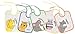 Playshoes 507145 - Pack de 5 baberos con imágenes divertidas de animales, 25 x 20 cm, multicolores