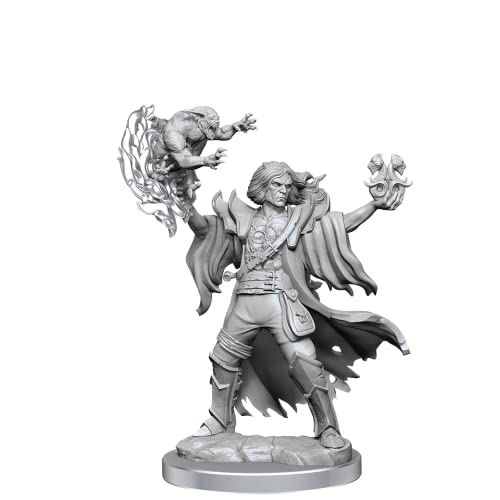 Figura WizKids D&D Human Warlock Male sin pintar miniatura 5
